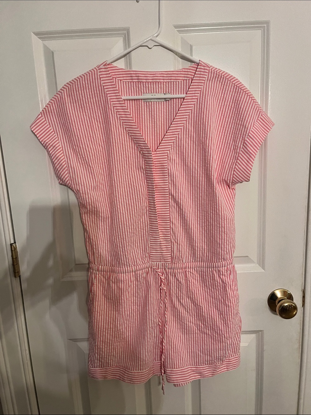 Vineyard Vines Pink Striped Romper